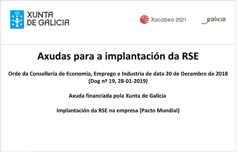 Subvención Xunta de Galicia - RSE